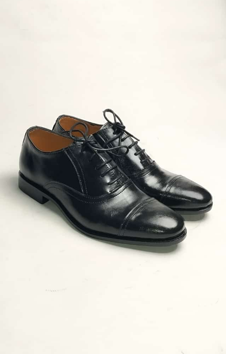 Double Stitched Cap Toe Oxford Shoe
