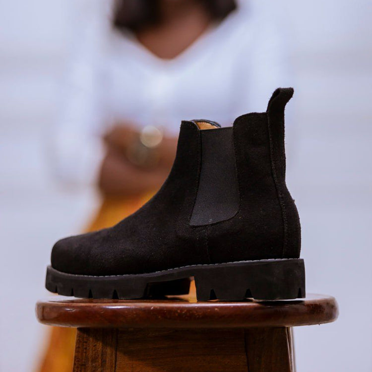 Suede Lug Sole Chelsea Boot