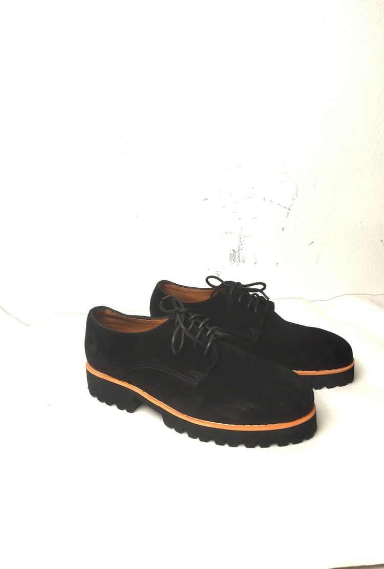 Lug Sole Suede Derby