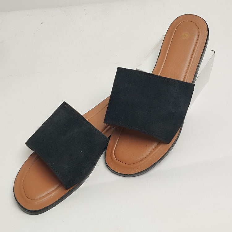 Suede Slides