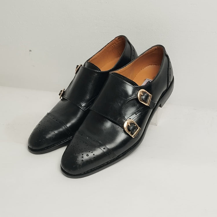 Brogue-Style Cap Toe Monkstrap