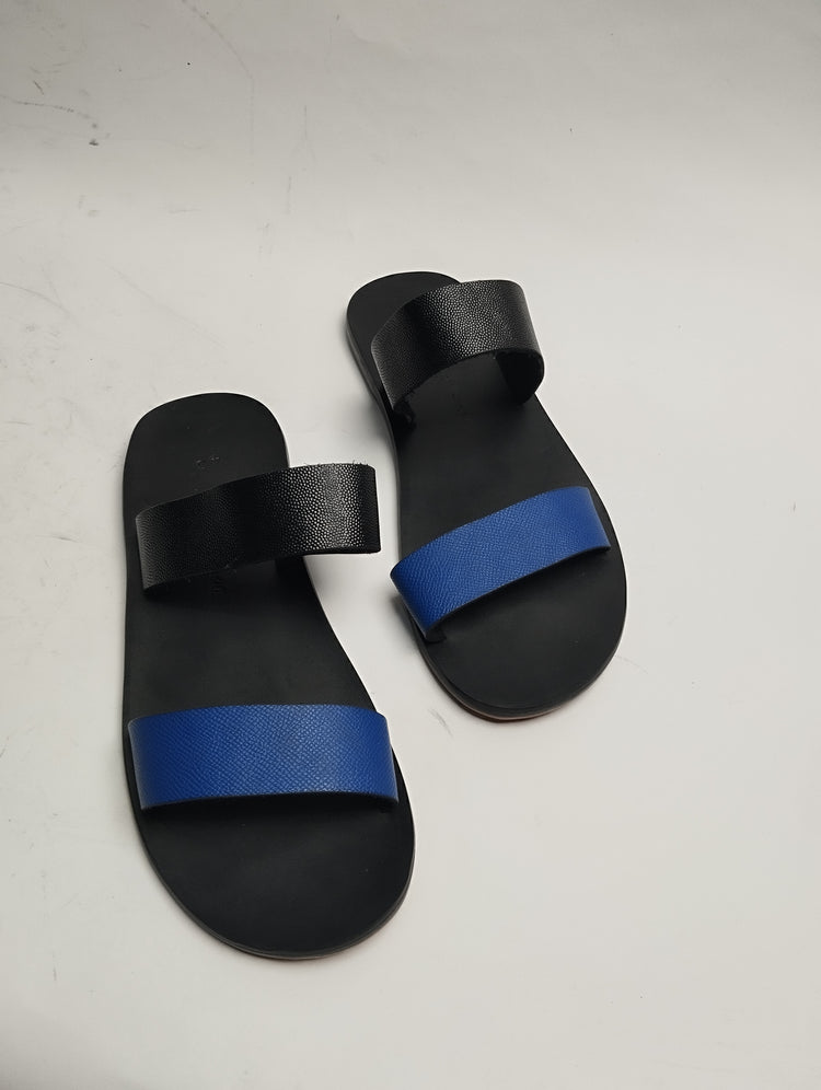 Blue-black Slippers